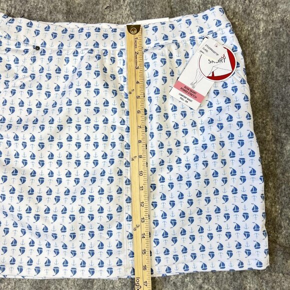 Intro Love the Fit Rose Skort 10P Petite Power Stretch Nautical Sailboat Print - Picture 8 of 16